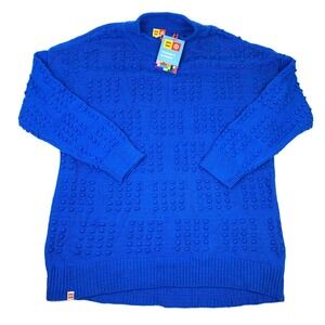 LEGO Blue Sweater Polka Dot Pattern Women's Sz XL Target Exclusive